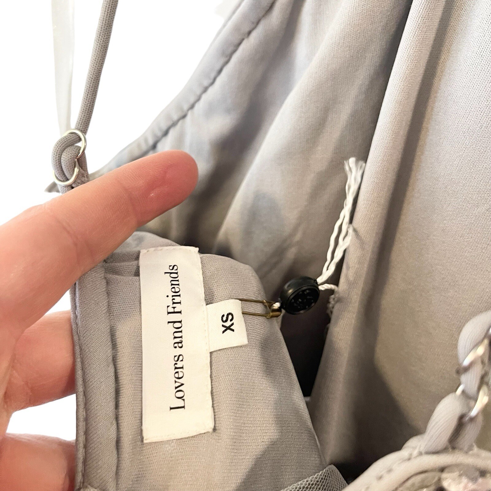 Lovers and Friends Quinn Embellished Mini Dress in Silver Sequin Halter