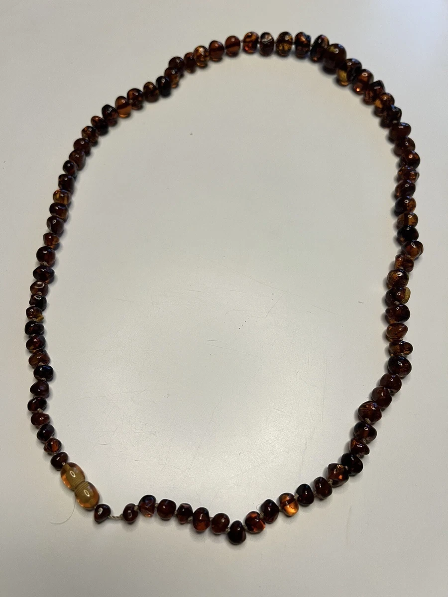 Collana in vera Ambra Baltica Naturale per Adulti Donna Pietre Tonde Grandi Color Cognac Limone Ciliegia Bianco venduta in Confezione Regalo (71cm 80gr