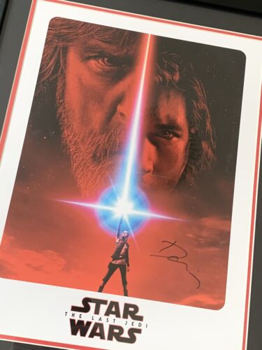 RARE Daisy Ridley The Last Jedi Signed Poster Display + COA + PROOF + FRAMED - Foto 2 di 4