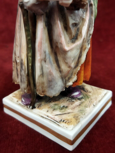 3 STATUINE PORCELLANA DIPINTA - MENDICANTI - CAPODIMONTE XXsecolo - Foto 10 di 17
