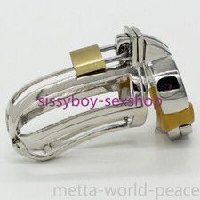 Classics Male Stainless Steel Chastity Lock Standard Mens Cage Belt Cock Device