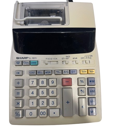 Sharp Printing Calculator EL-1801V Tested/Works - Picture 1 of 5
