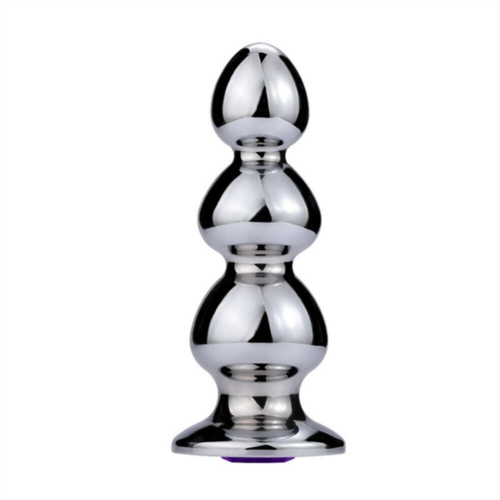 Metal Oversized Anusl Plug Beads Three-Layer Anal Dilator Posterior Adult Unisex - Picture 3 of 6