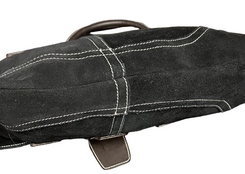 VINTAGE COACH BLACK SUEDE HOBO SHOULDER BAG G3C9507 GREAT CONDITION - Picture 4 of 11
