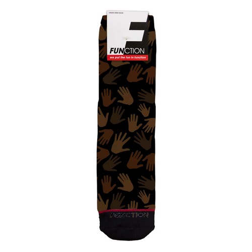 Function - Black Hands Pattern BLM Black Lives Matter Tall Crew Socks - Picture 4 of 4