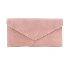 Ladies Envelope Clutch Bag Women Real Suede Leather Wedding Evening Party Bags