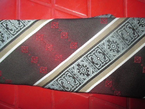 Vintage DIAGONAL STRIPES Clip On TIES By ARMAND Men's NECK TIE - 1970's - Picture 2 of 5