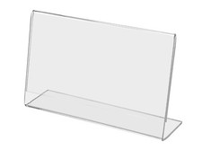 12 Pack 7"W x 5"H Sign Holder Side Load Slanted Advertisement Table Tent