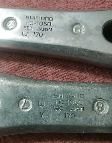 Vintage Shimano 105 FC-1050 Crank Set 170 mm Double 54/42 - Picture 8 of 8