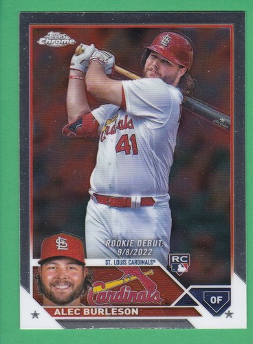 2023 Topps Chrome Update #USC90 ALEC BURLESON RD RC Cardinals ROOKIE DEBUT - Picture 1 of 2
