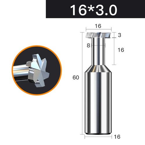 6 Spannuten Schaftfräser VHM-Fräser Vollhartmetall T Nutfräser 4-16mm Schaft - Bild 62 von 63