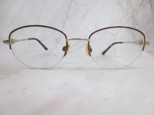Sophia Loren M304 Zyloware 168 Eyeglasses Frame Women's Brown Gold Half Rim 135