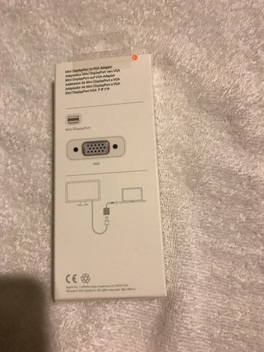 New GENUINE Apple Mini Display Port to VGA adapter Original Retail Box MB572Z/B - Picture 2 of 4