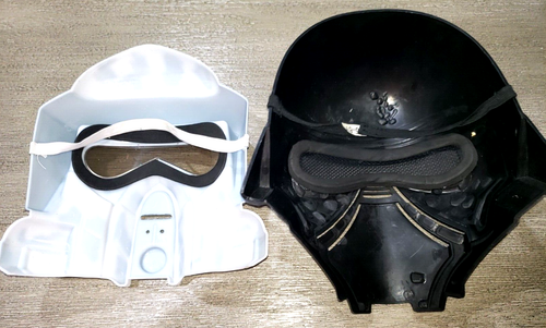 2 boys SILVER HALLOWEEN MASKS PRETEND PLAY one size fits most - Picture 2 of 2