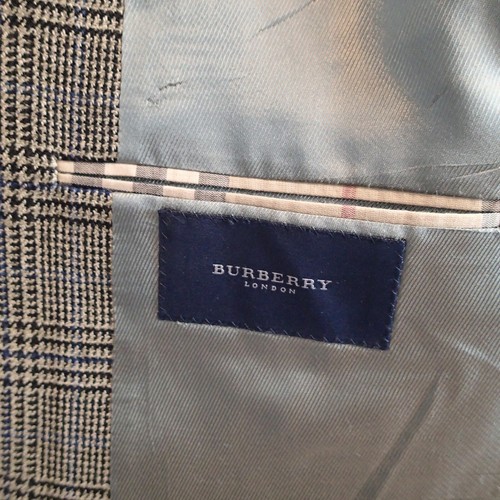 Burberry London Kensington Sport Coat  Size 42L  Blazer Wool Glen Plaid - Picture 10 of 12