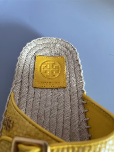 Tory Burch flache Espadrille-Pantoletten mit zwei Bändern gelb Gr. 5 NEU - Bild 6 von 9