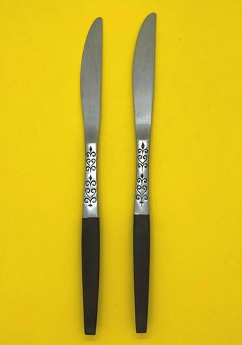 INTERPUR INR2 STAINLESS FLATWARE FAUX BROWN WOOD HANDLE SINGLES & GROUPS -CHOICE - Picture 6 of 21