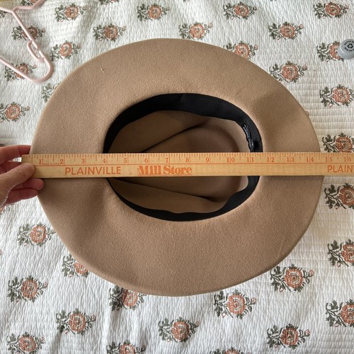 Sombrero de fieltro Gladys Tamez Millinery bronceado hecho en Los Ángeles vaquero occidental boho chic - Imagen 14 de 14
