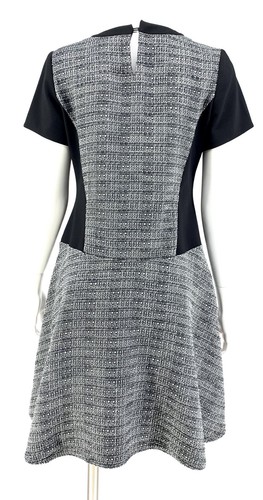 Madewell Colorblock Knit Textured Shift Dress SZ 8 Tweed Heathered Gray Preppy - Picture 6 of 12