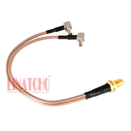 Coaxial RG316 SMA hembra a dos doble TS9 macho conector antena divisor cable - Imagen 5 de 10