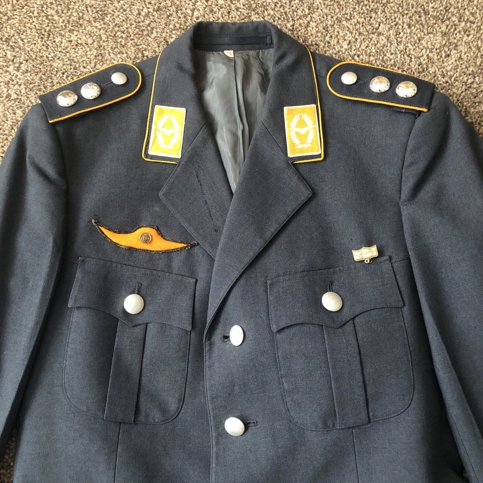 Vintage German Airforce Dress Jacket Size 39” Blue Militaria See Description - Image 2 of 4