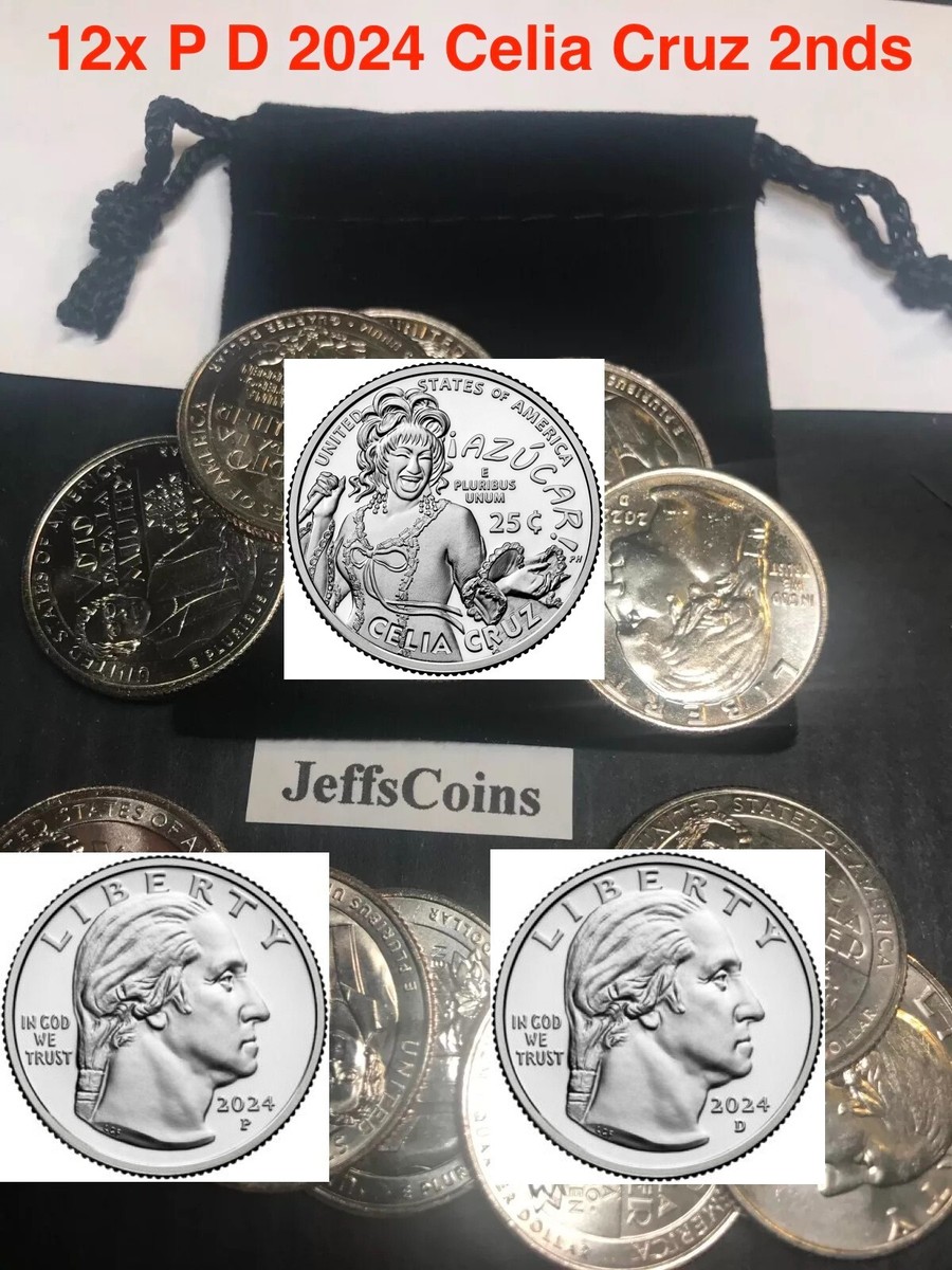 2024 PD 12x Celia Cruz American Women Quarters +Bag P D New 2nds