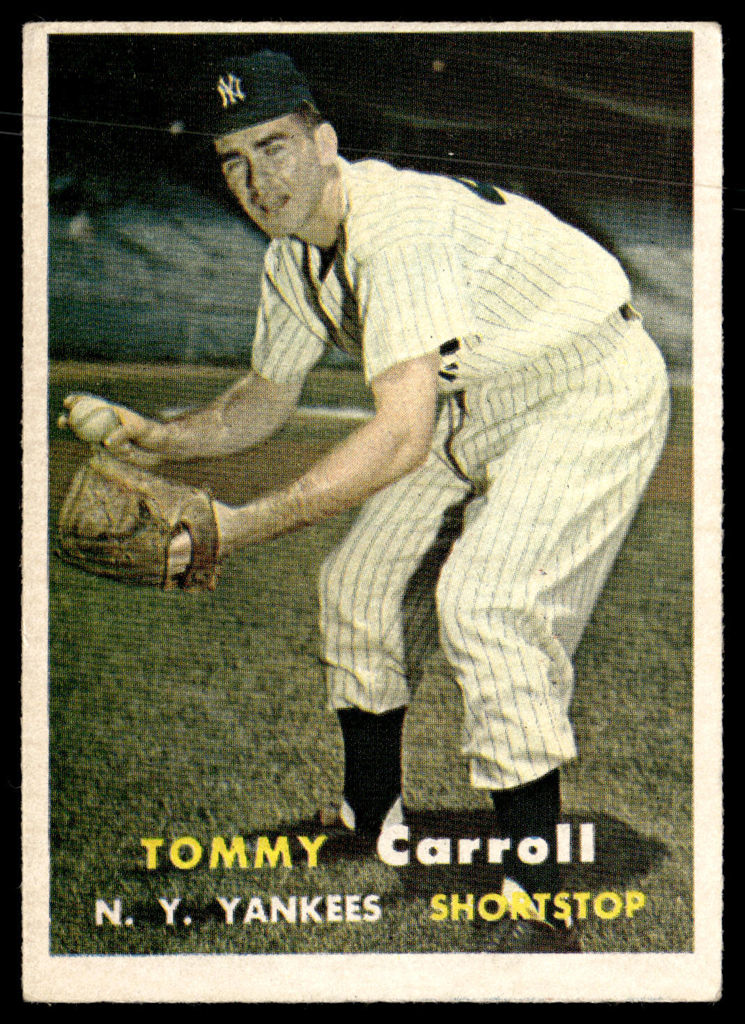 1957 Topps Tommy Carroll #164 New York Yankees