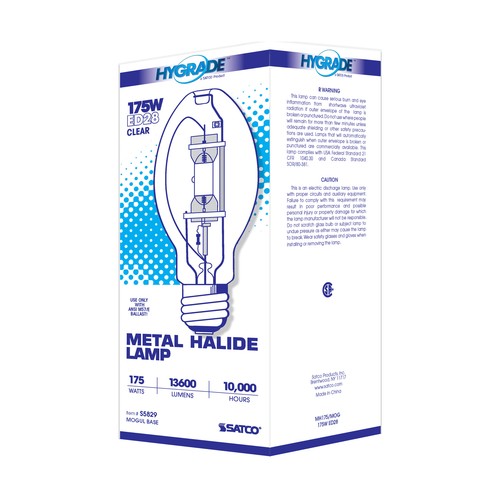 Satco S5829 MH175/ED28/U/4K Metal Halide 175W ED28 HID Mogul DC Screw E39d Clear - Picture 4 of 7