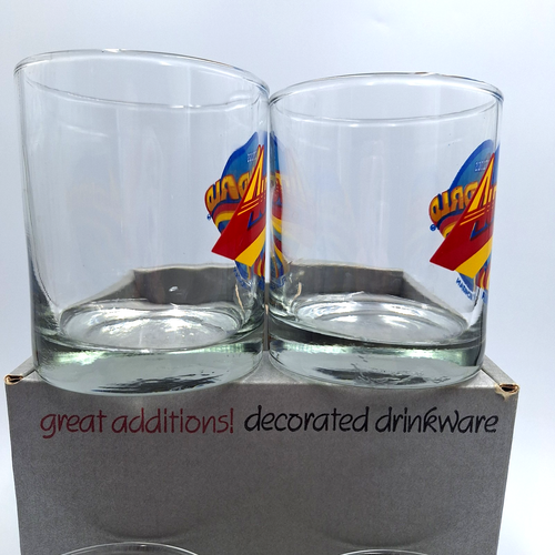 NOS Six Flags AUTOWORLD Rock Glasses Set of 4 Indiana Glass 14oz New In Box - Picture 5 of 19