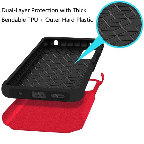 For Motorola Moto G Play 4G 2024 Case Mount Friendly Hybrid Cover+Tempered Glass - Picture 35 of 36