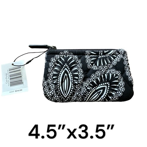Vera Bradley RFID Grab & Go Wristlet Classic Black & Coin Purse Blanco Bouqet - Picture 7 of 8