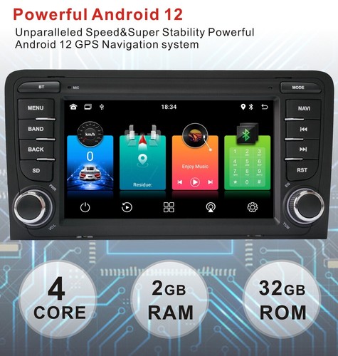 Stereo CarPlay for Audi A3 S3 RS3 2003-2013 GPS Sat Nav Car Radio WIFI RDS +BT - Picture 8 of 14