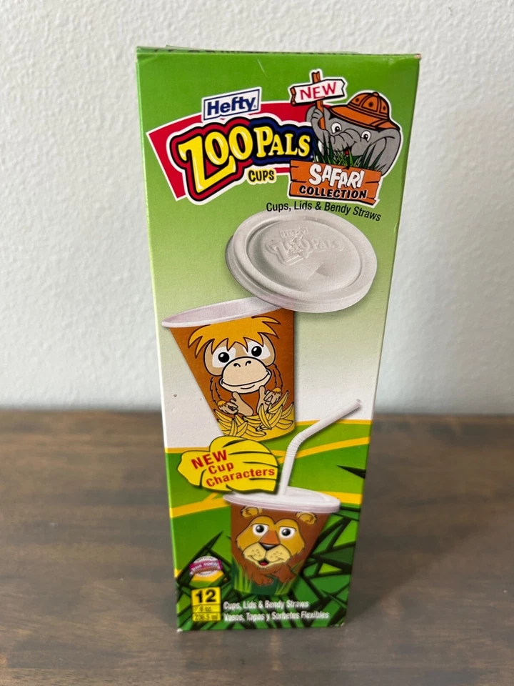 Hefty Zoo Pals Cups Safari Collection 12 Ct New Sealed Box - Image 4 of 4