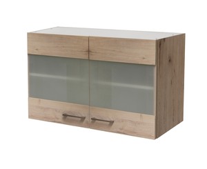 Glas-Hängeschrank RIVA Oberschrank Küchenschrank Glastüren 100 cm ... Glas-Hängeschrank RIVA Oberschrank Küchenschrank Glastüren 100 cm ...