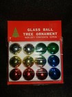Mini Multi colored Glass Ball Ornaments 12 pack/25mm