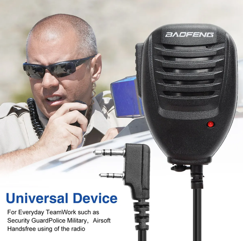 Głośnik ręczny Mikrofon naramienny do Baofeng UV-5R BF-888S Walkie Talkie - Zdjęcie 6 z 6
