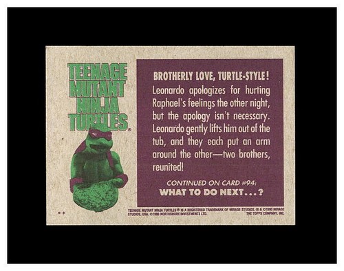 1990 TOPPS TEENAGE MUTANT NINJA TURTLES TMNT YOU PICK CARDS, STICKERS & PUZZLE - Picture 186 of 290