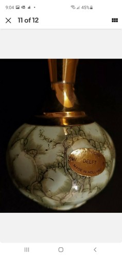 DELFT Ewer, Vase, and Candy Dish Hollywood Regency MCM Made in Holland - Picture 2 of 12