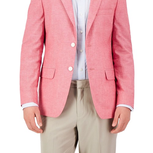 TOMMY HILFIGER Men's Modern-Fit Cotton Sport Coat Rose $295 B4HP - Picture 24 of 28