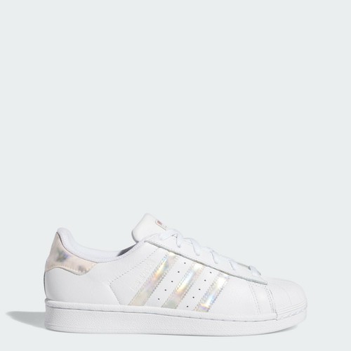 New Adidas Youth Originals Superstar GS Shoes (DB2963)  White//White-Metallic - Picture 1 of 9