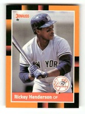 1988 Donruss Baseball's Best #76 Rickey Henderson NM Near Mint Yankees BXCP31