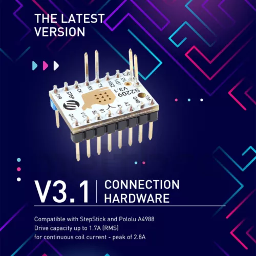 TMC2209 V3.1 Schrittmotor, Fysetc, neuste Version, original Trinamic chips (DE)