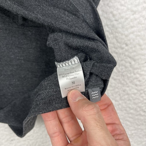 Free Fly Henley Shirt Long Sleeve Men Medium Gray Pullover Stretch Breathable - Imagen 5 de 7