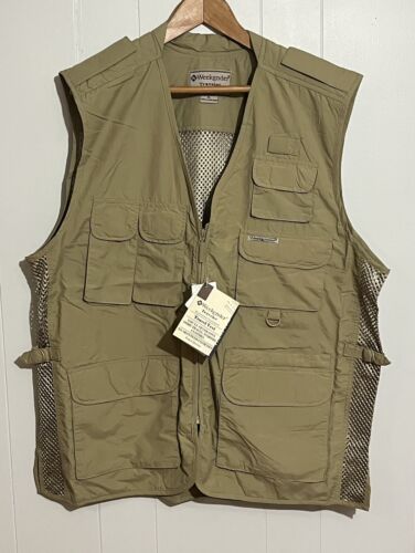 Weekender Traveler Travel Vest Outdoors Fishing Hunting Safari Khaki Sz XL, NEW - Picture 1 of 18