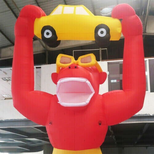 20ft Inflatable Advertising Giant Gorilla Holding A Car with Air Blower Newest - Picture 5 of 6