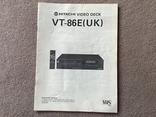 HITACHI VIDEO DECK VT-86E UK Video Deck instruction manual