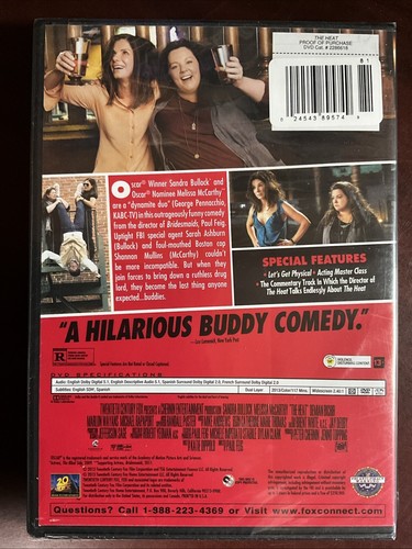 The Heat DVD Movie - Sealed - Bullock - McCarthy - 2013 - 20th Century Fox - Picture 2 of 2