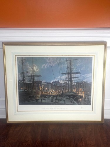 JOHN STOBART NEW YORK, Maiden Lane by Gaslight 1882 signed Lithographie 1405/1500