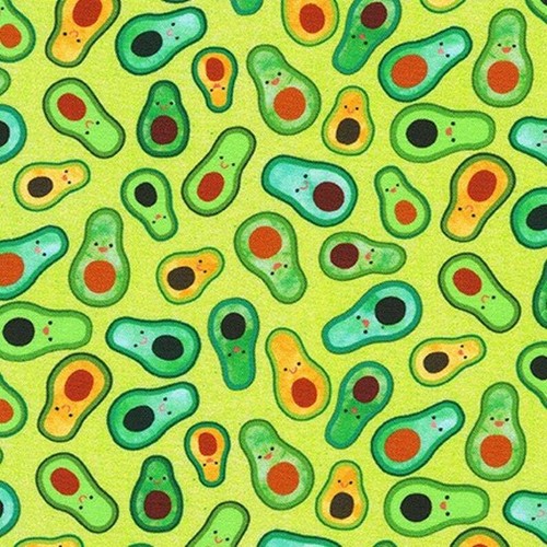 "Bravocado!" - Lime Green Baseball Ball Cap - All Over Happy Face Avocado Print - Picture 8 of 9