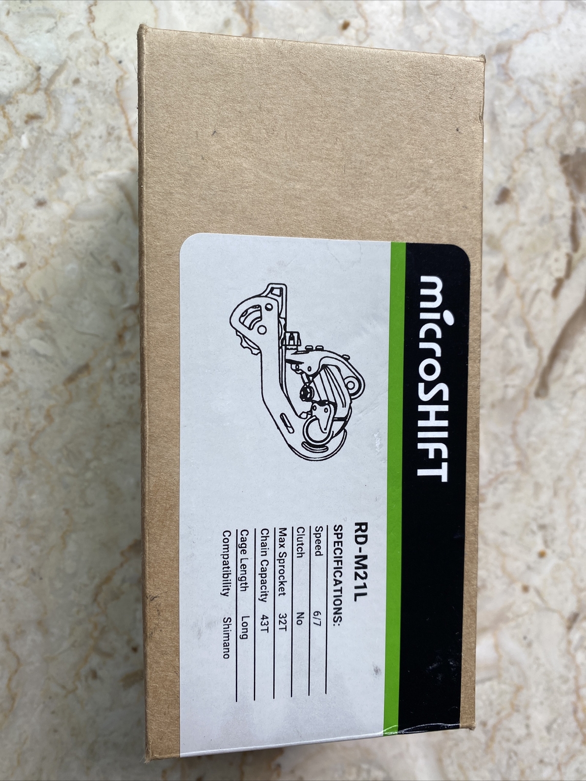 microSHIFT RD M21L rear derailleur long cage 6 7 speed Shimano